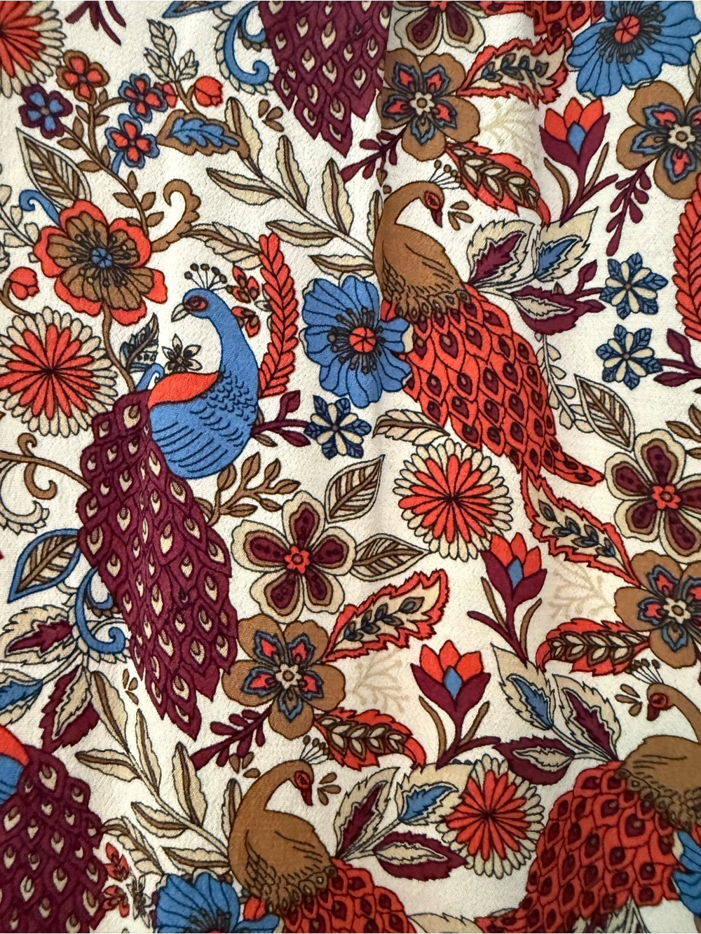 Loft Top Women’s Floral Peacock Ruffle Sleeve - Picture 4 of 14